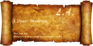 Liber Andrea névjegykártya