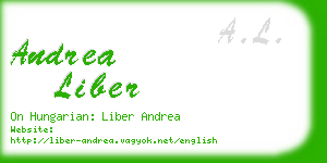 andrea liber business card